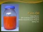 Palm Oil - slide 1