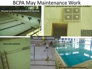 BCPA May Maintenance Work
