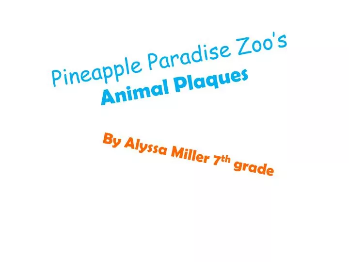 pineapple paradise zoo s animal plaques