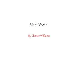 Math Vocab.