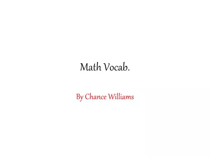 math vocab