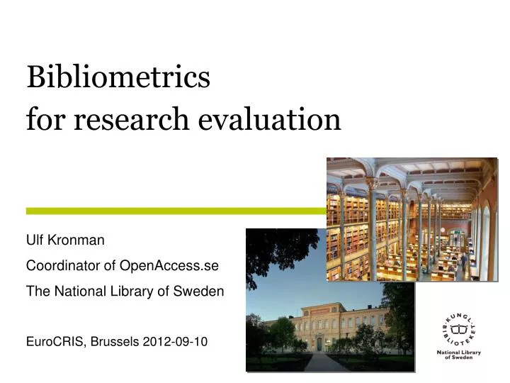 bibliometrics for research evaluation