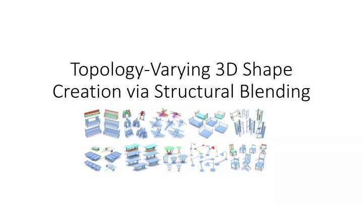 topology varying 3d shape creation via structural blending