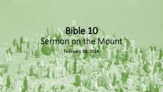 Bible 10 Sermon on the Mount
