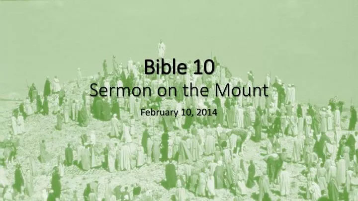 bible 10 sermon on the mount