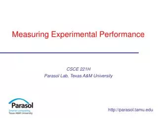 Measuring Experimental Performance