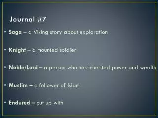 Journal #7