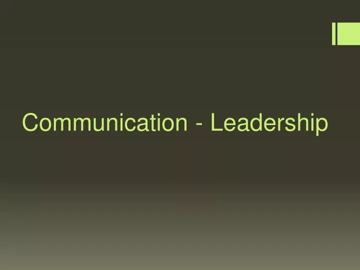 communication leadership