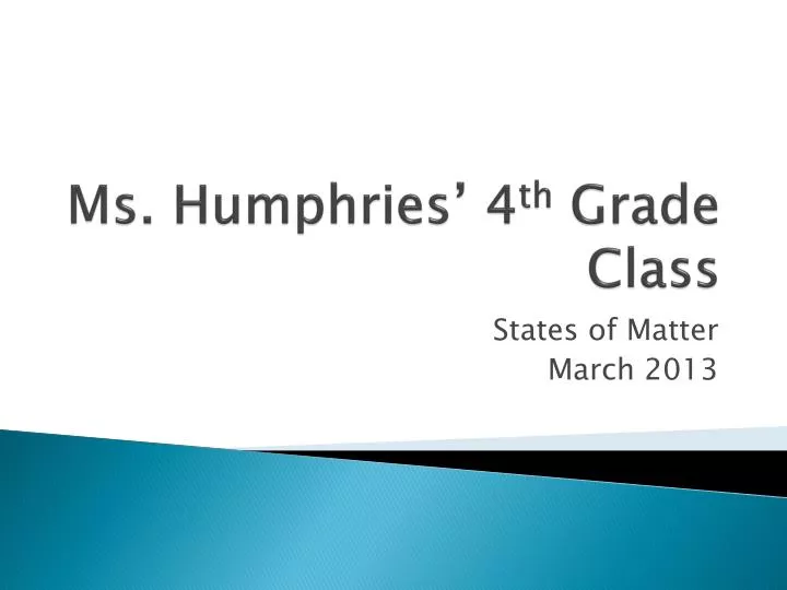 ms humphries 4 th grade class
