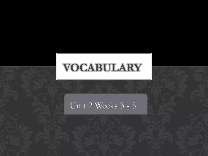 vocabulary