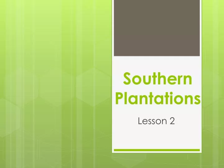 southern plantations