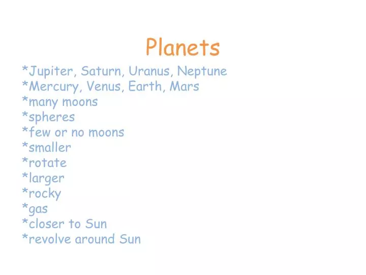 planets