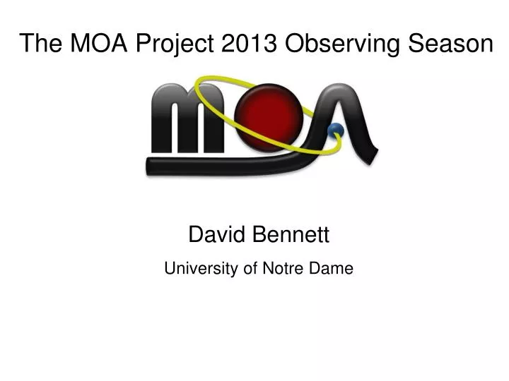 the moa project 2013 observing season