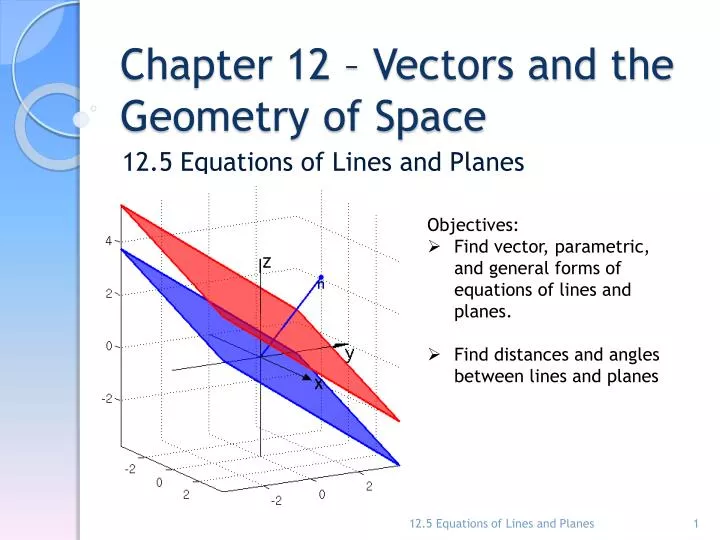 chapter 12 vectors and the geometry of space