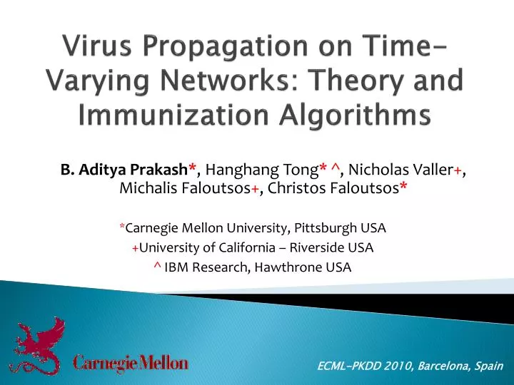 virus propagation on time varying networks theory and immunization algorithms