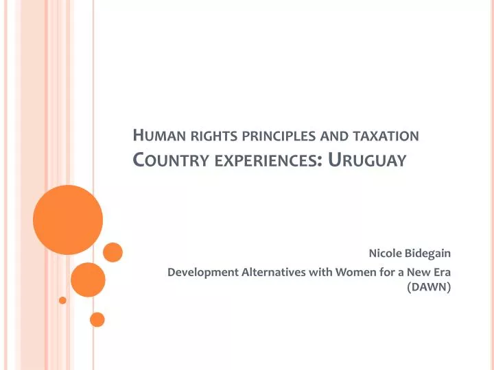 human rights principles and taxation country experiences uruguay
