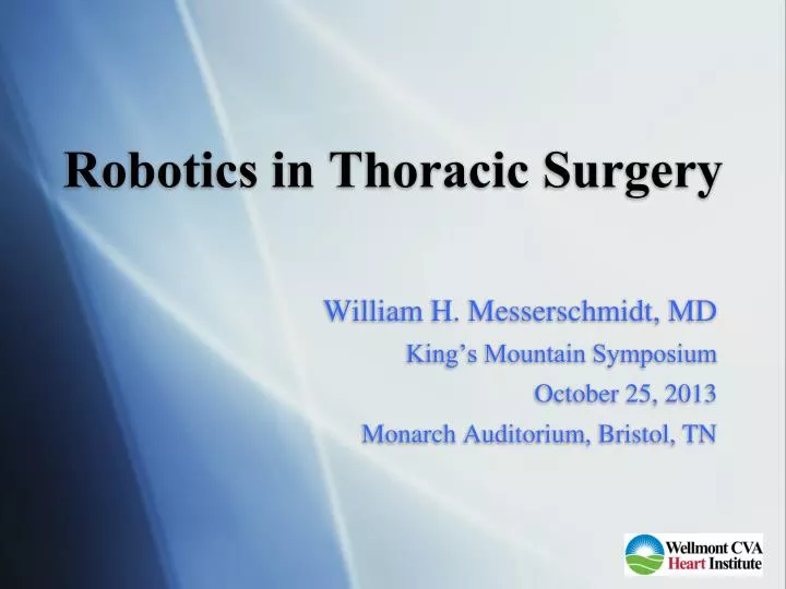 robotics in thoracic surgery