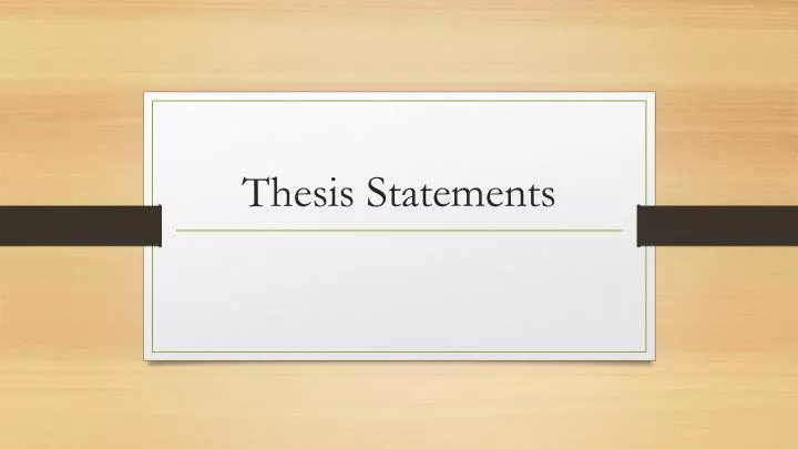 thesis statements