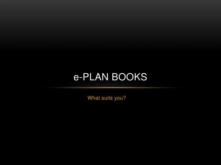 e plan books