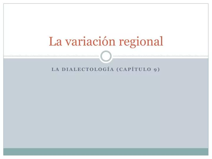 la variaci n regional