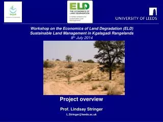 Prof. Lindsay Stringer L.Stringer@leeds.ac.uk