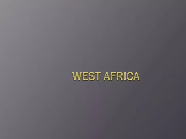 west africa