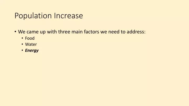 population increase