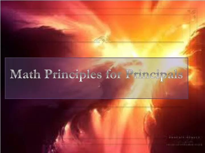 math principles for principals