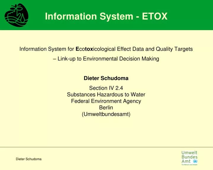 information system etox