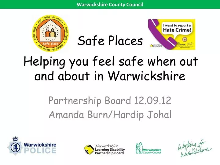 safe places helping you feel safe when out and about in warwickshire