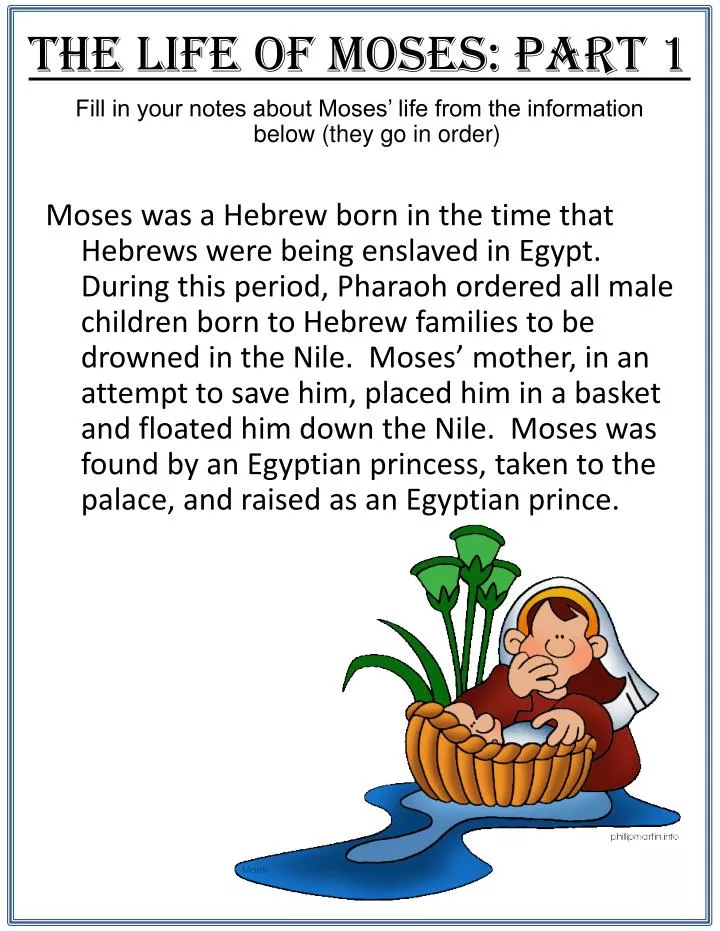 the life of moses part 1