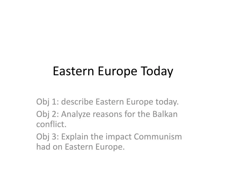 eastern europe today
