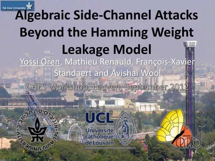 algebraic side channel attacks beyond the hamming weight leakage model