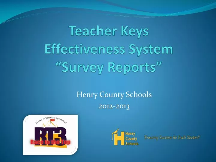 teacher keys effectiveness system survey reports