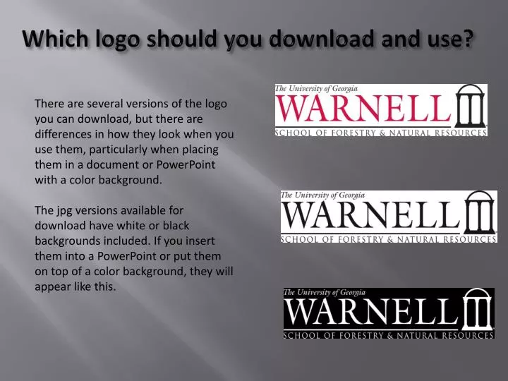 which logo should you download and use