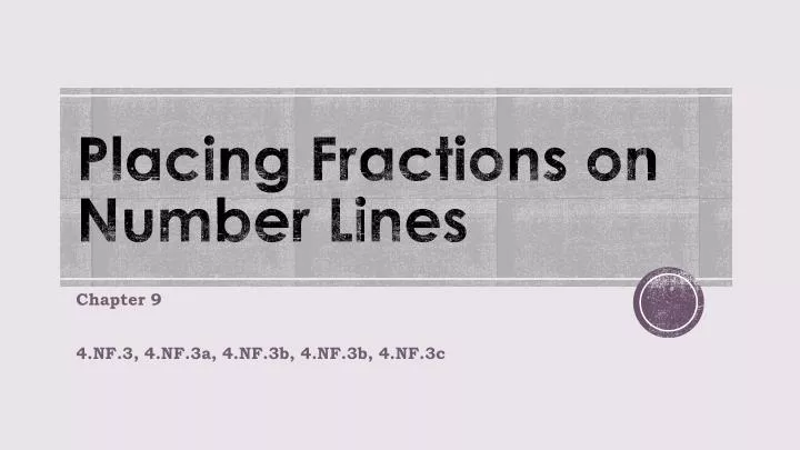 placing fractions on number lines