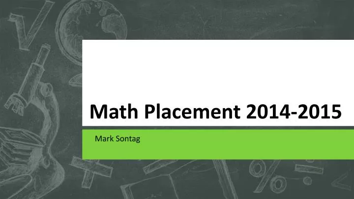 math placement 2014 2015
