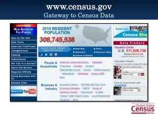 census Gateway to Census Data