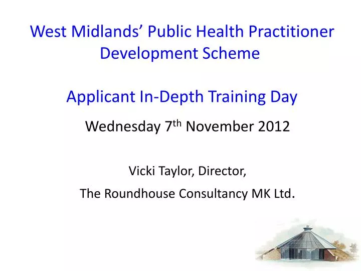 west midlands public health practitioner development scheme applicant in depth training day