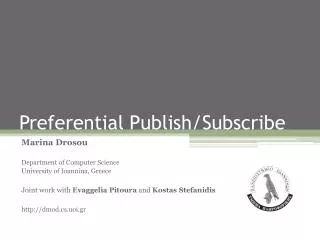 Preferential Publish/Subscribe