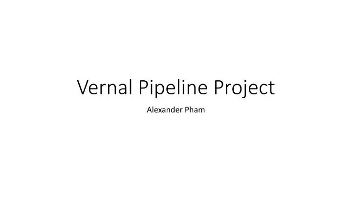 vernal pipeline project