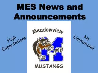 MES News and Announcements