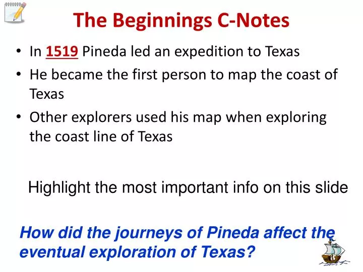 the beginnings c notes