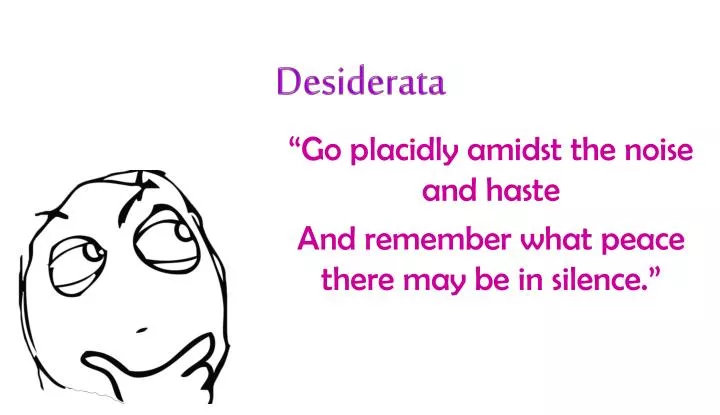 desiderata