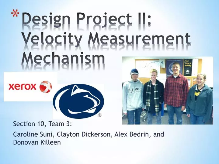 design project ii velocity measurement mechanism