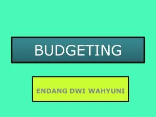 budgeting