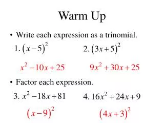 warm up