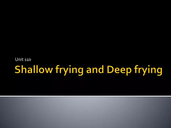 Pan frying, shallow frying, deep frying: what's the difference?