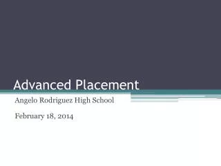 Advanced Placement