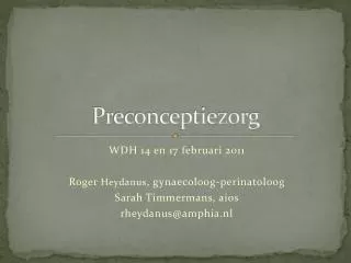 preconceptiezorg
